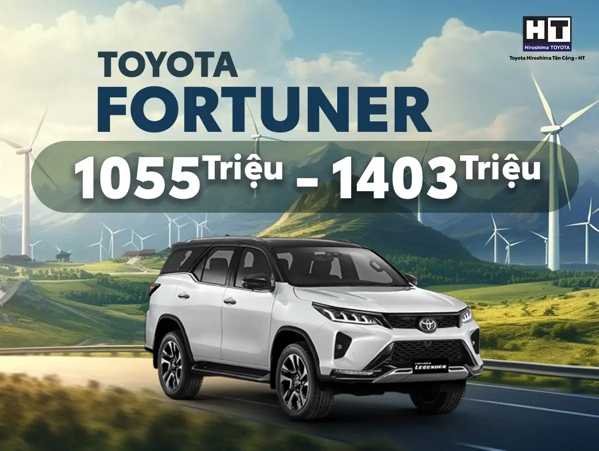 Toyota Fortuner 7 chỗ - giá 1055 đến 1403 tỷ, 6 phiên bản 1 cầu.2 cầu CKD.CBU