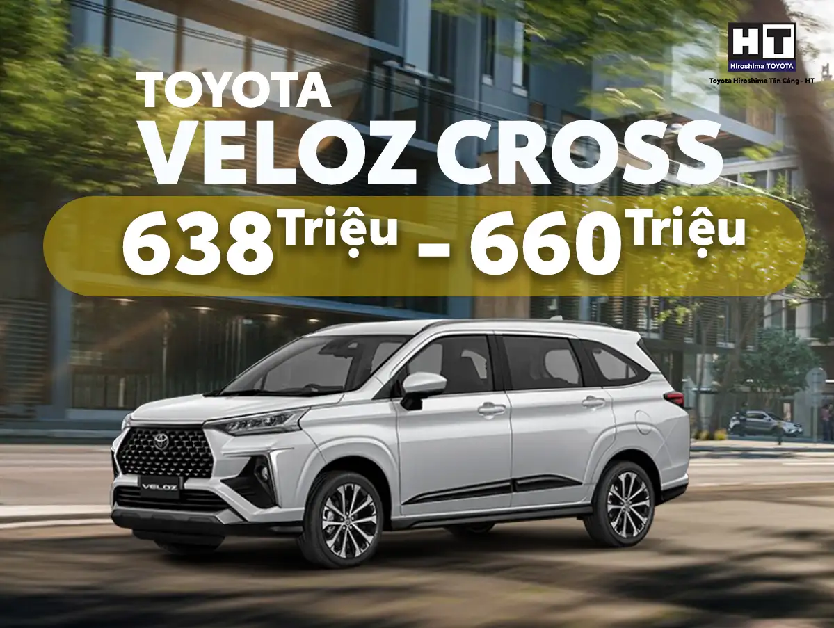 Toyota Veloz Cross 7 chỗ - giá 638-660 triệu, phiên bản Top có TSS