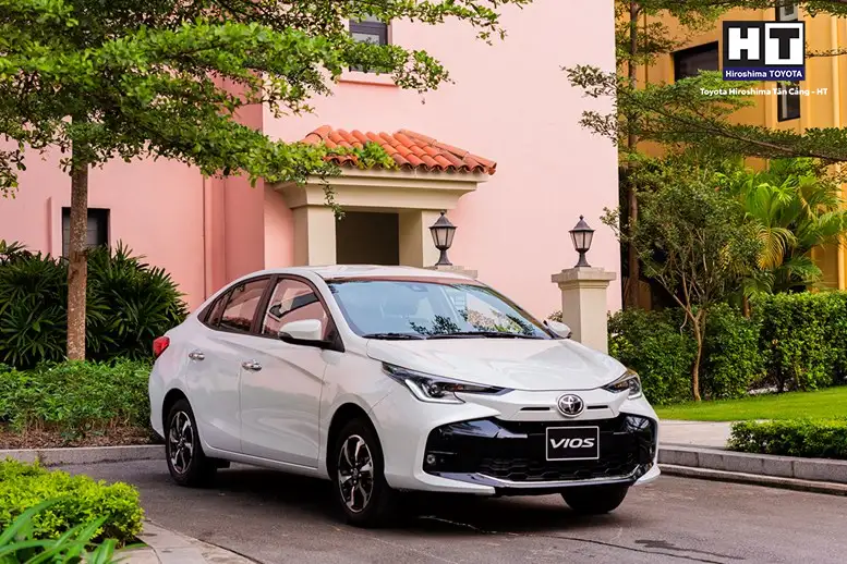 Nội thất Toyota Vios 2025 rộng rãi, tiện nghi tại Toyota Hiroshima Tân Cảng