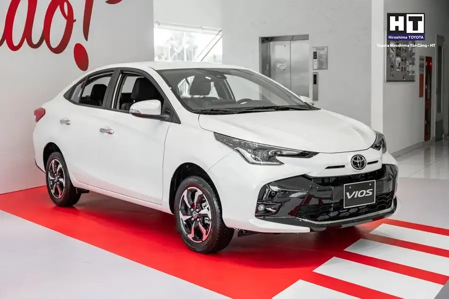 Toyota Vios 2025 ngoại thất trẻ trung tại Toyota Tân Cảng